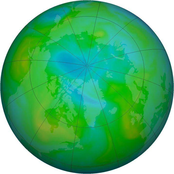 Arctic ozone map for 28 July 2005